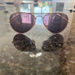 Ray-Ban Aviator Sunglasses with Pink Lenses